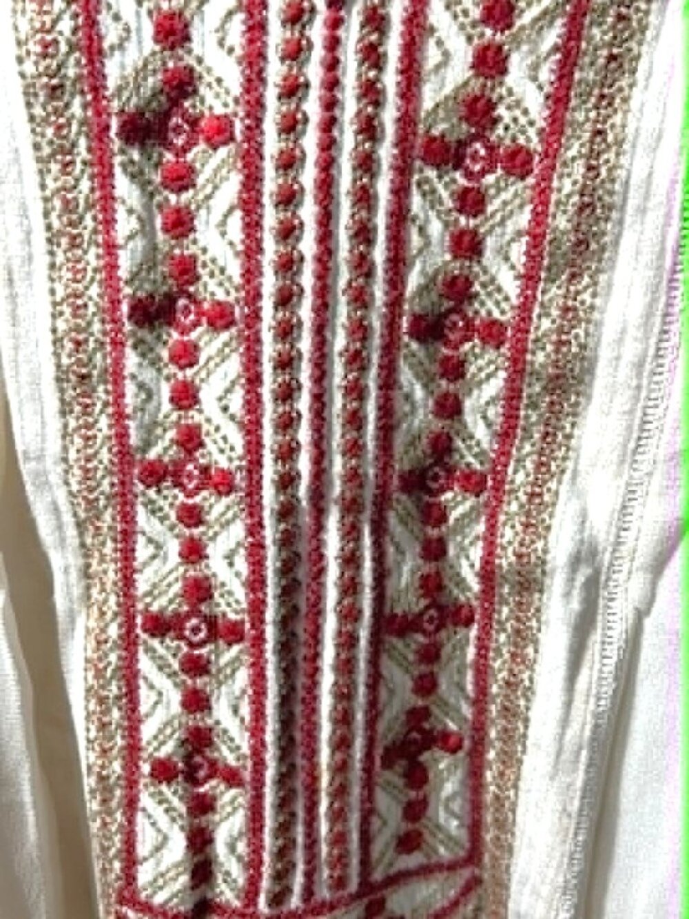 Lucky Brand Cream Embroidered Peasant Blouse – Size XL - Picture 2 of 5